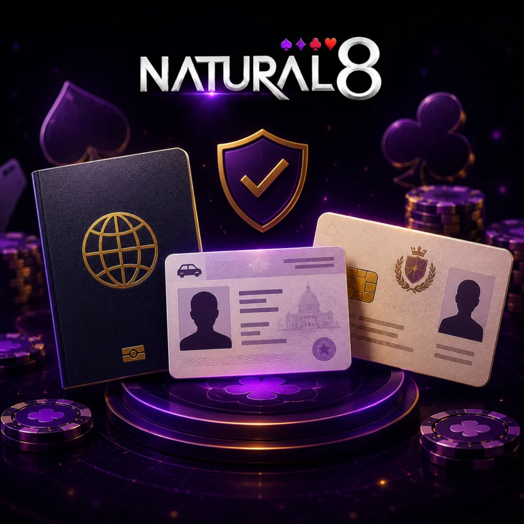 Natural8 identity verification with passport and ID documents.