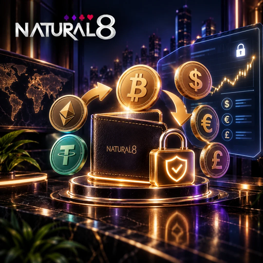 Natural8 รองรับการแปลงสกุลเงินและการถอนคริปโตด้วยกระเป๋าเงินที่ปลอดภัยและระบบล็อกอัตราแลกเปลี่ยน
